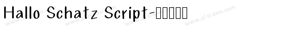 Hallo Schatz Script字体转换